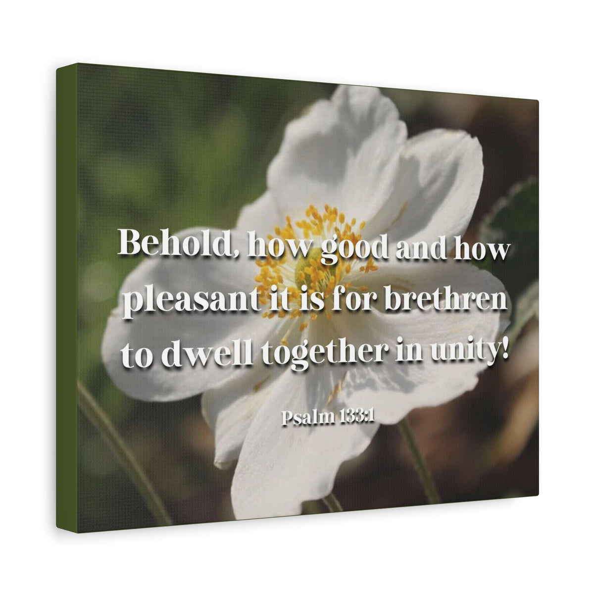 Scripture Canvas Dwell Together In Unity Psalm 13:31 Christian Wall Art Bible Verse Print Ready to Hang-Express Your Love Gifts