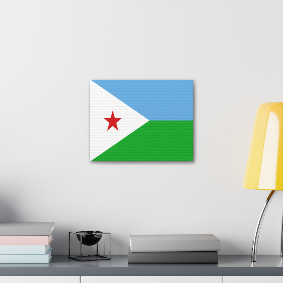 Djibouti Country Flag Canvas Vibrant Wall Art Unframed Home Decor-Express Your Love Gifts