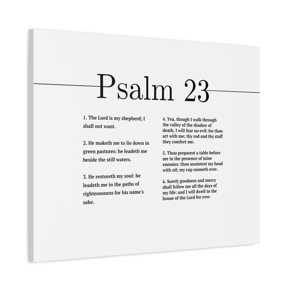 Scripture Walls Surely Goodness And Mercy Psalm 23 White Bible Verse Canvas Christian Wall Art Ready to Hang Unframed-Express Your Love Gifts