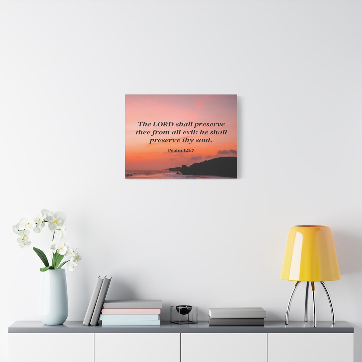 Scripture Walls Preserve Thy Soul Psalm 121:7 Bible Verse Canvas Christian Wall Art Ready to Hang-Express Your Love Gifts