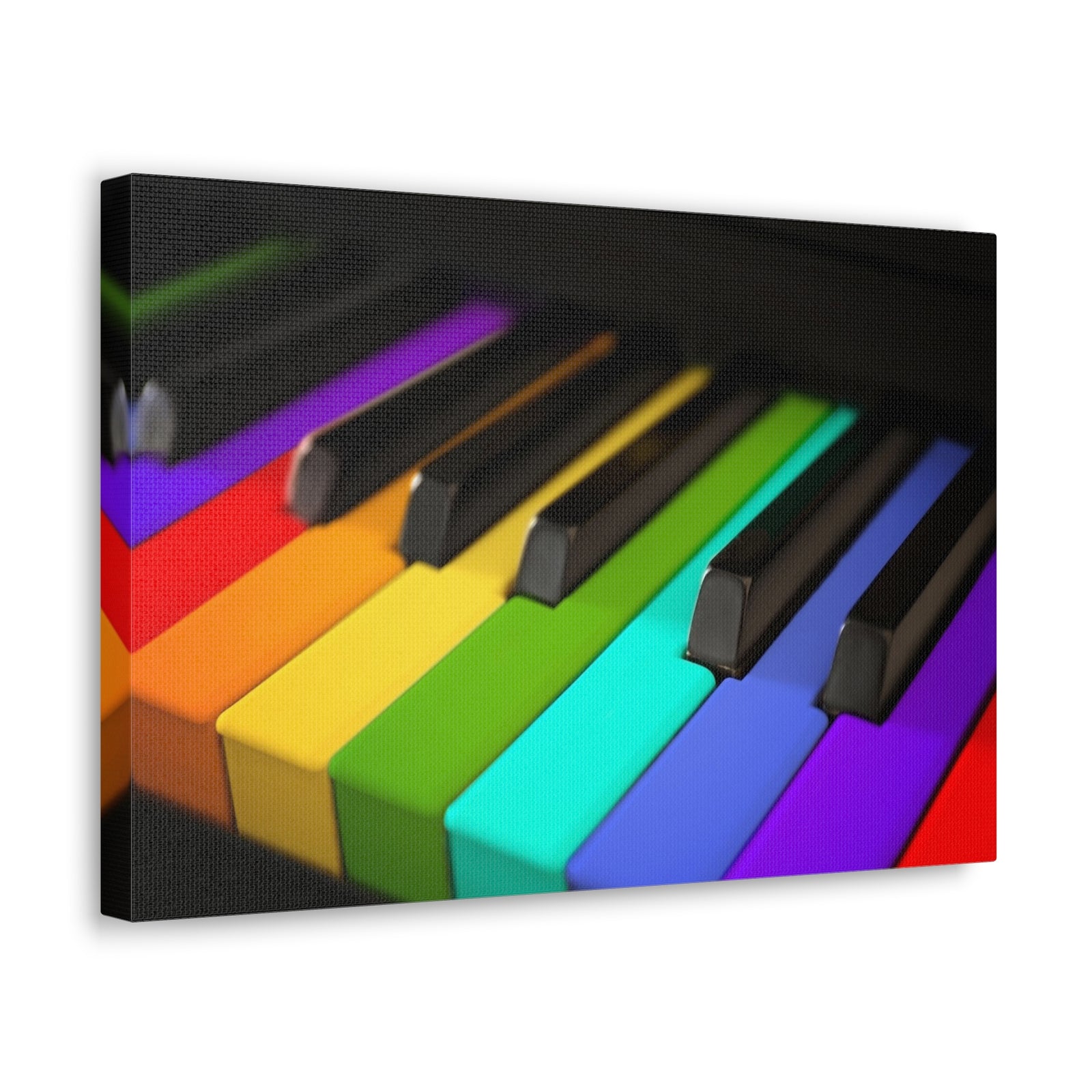 Piano Keys In Rainbow Music Lover's Delight Piano Keyboard Canvas Wall Art for Home Decor Ready-to-Hang-Express Your Love Gifts
