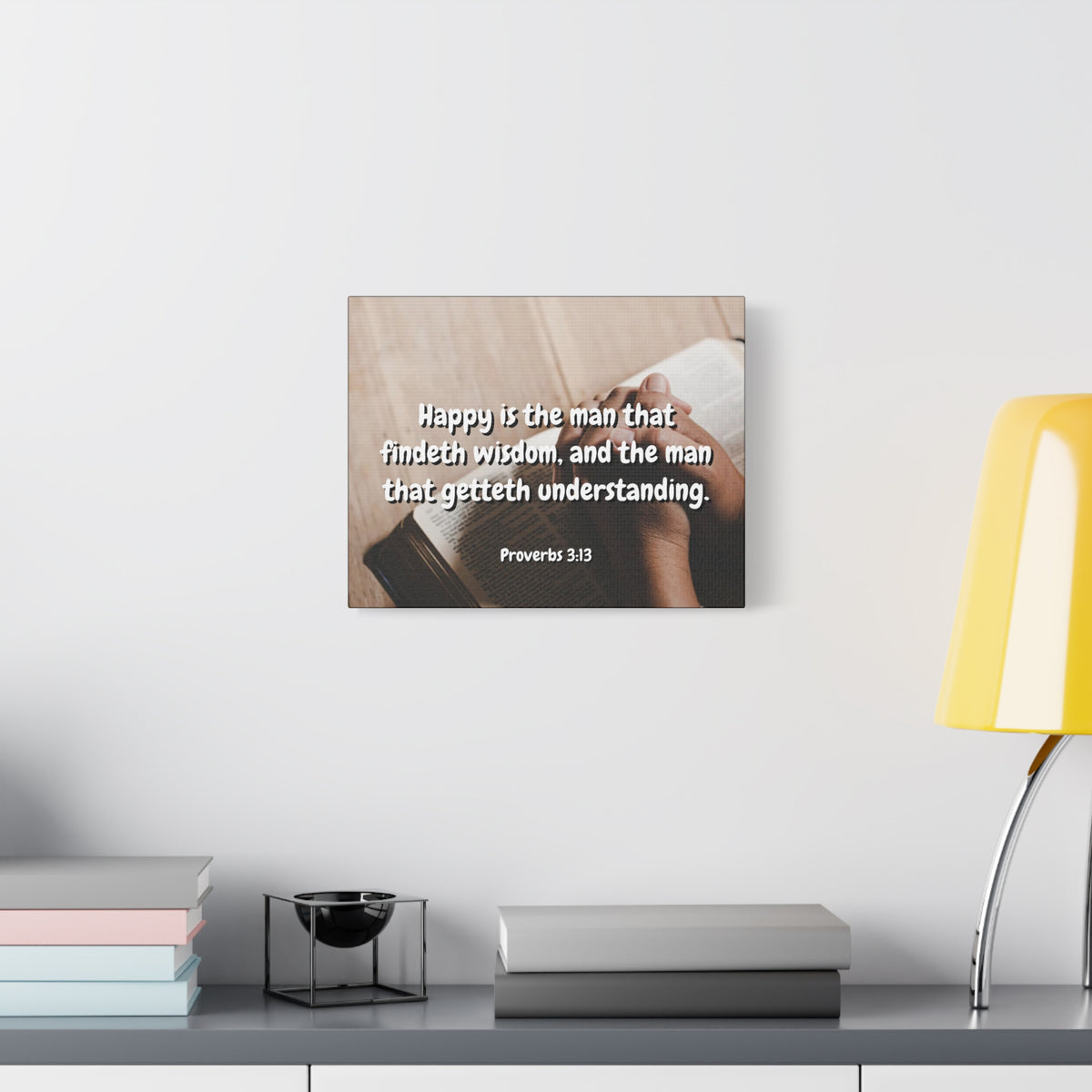 Scripture Walls Findeth Wisdom Proverbs 3:13 Bible Verse Canvas Christian Wall Art Ready to Hang-Express Your Love Gifts