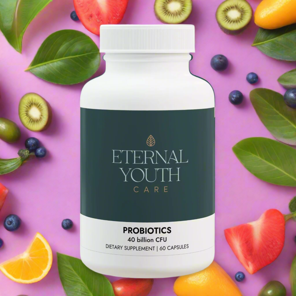 Eternal Youth Care Probiotic Supplement 40 Billion CFU with MAKTREK® – Digestive Muscle Support Non-GMO, Corn-Free (60 Capsules)-Express Your Love Gifts