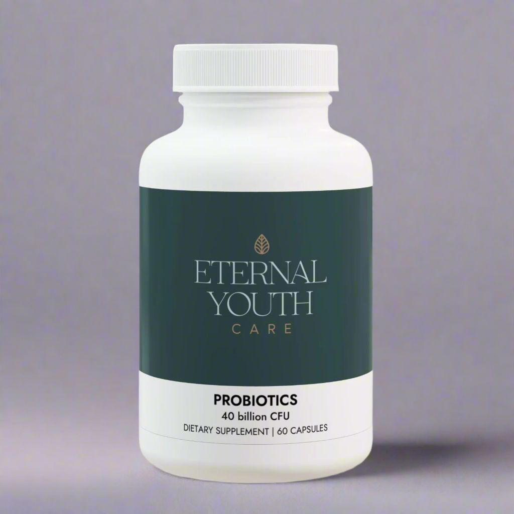 Eternal Youth Care Probiotic Supplement 40 Billion CFU with MAKTREK® – Digestive Muscle Support Non-GMO, Corn-Free (60 Capsules)-Express Your Love Gifts