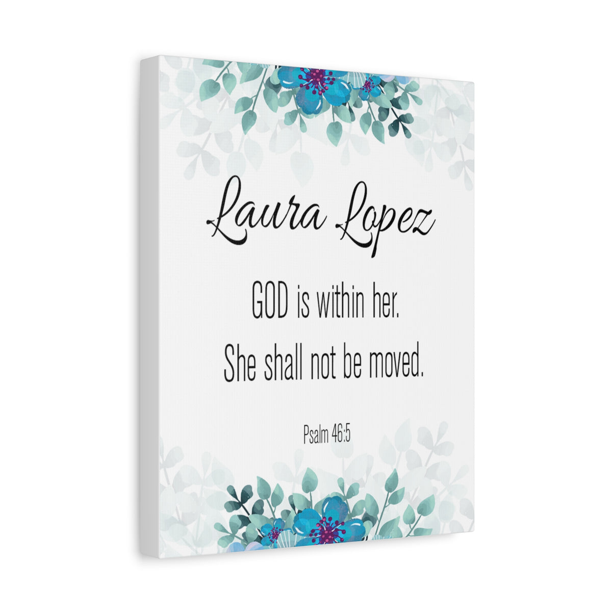 Personalized Scripture Walls God Is Within Her Psalm 46:5 Bible Chapter Canvas Christian Wall Art Ready to Hang-Express Your Love Gifts