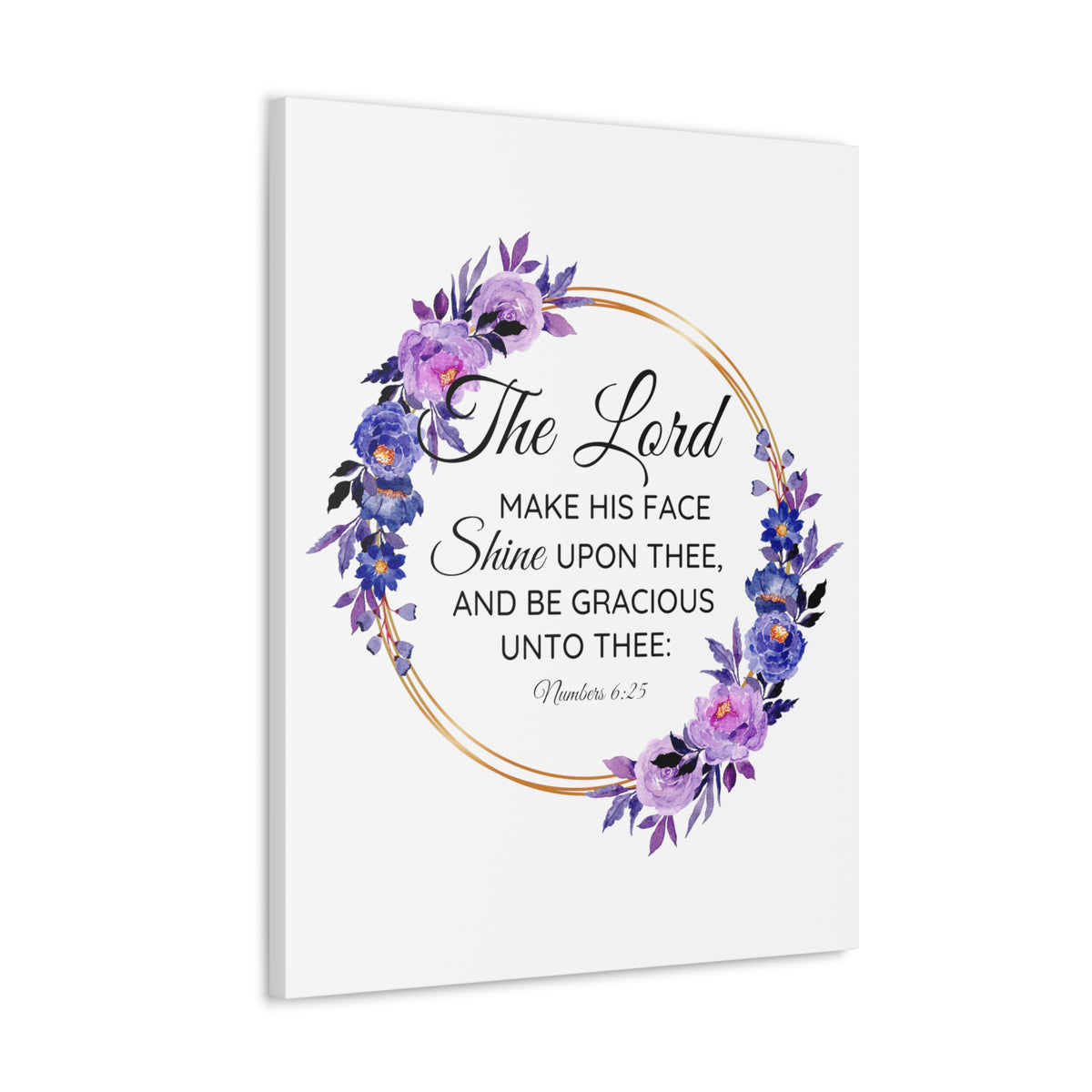 Scripture Walls Numbers 6:25 Shine Upon Thee Bible Verse Canvas Christian Wall Art Ready to Hang Unframed-Express Your Love Gifts