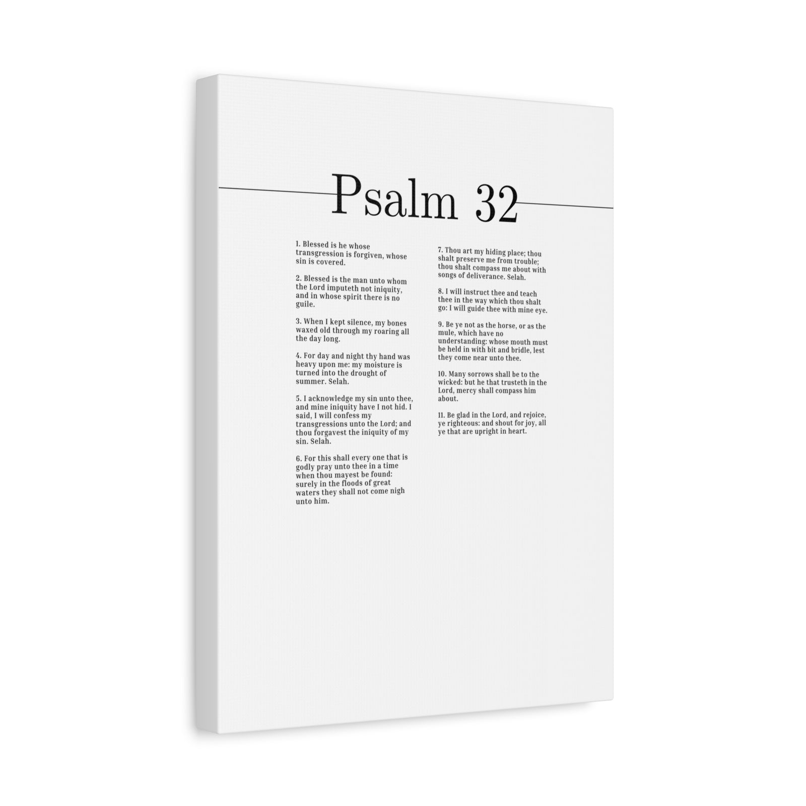 Scripture Canvas Be Glad In The Lord Psalm 32 Christian Wall Art Bible Verse Print Ready to Hang-Express Your Love Gifts