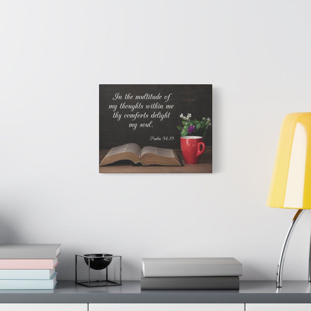 Bible Verse Canvas Delight My Soul Psalm 94:19 Wall Art Christian Home Decor-Express Your Love Gifts