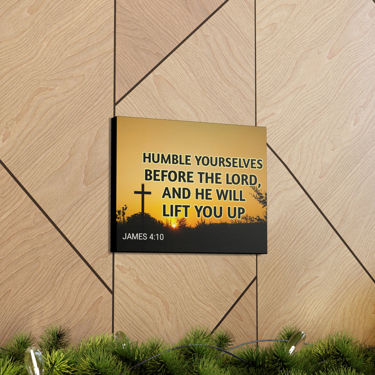 Scripture Walls Humble Yourselves James 4:10 Bible Verse Canvas Christian Wall Art Ready to Hang-Express Your Love Gifts