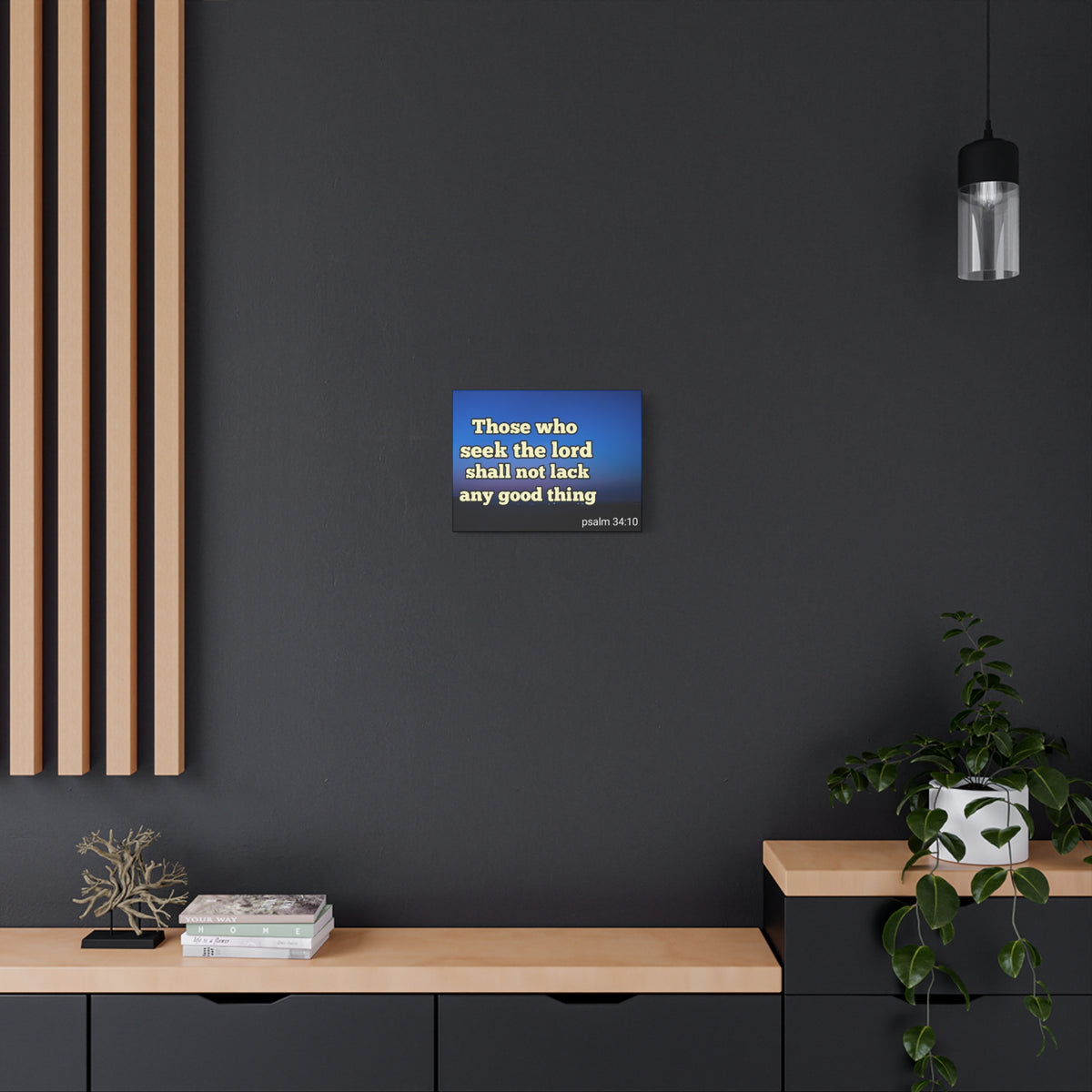 Scripture Walls Seek The Lord Psalm 34:10 Bible Verse Canvas Christian Wall Art Ready to Hang-Express Your Love Gifts