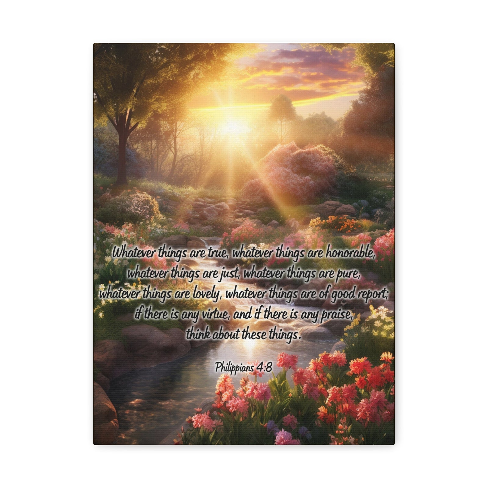Scripture Walls Whatever Things Philippians 4:8 Christian Wall Art Print Ready to Hang Unframed-Express Your Love Gifts