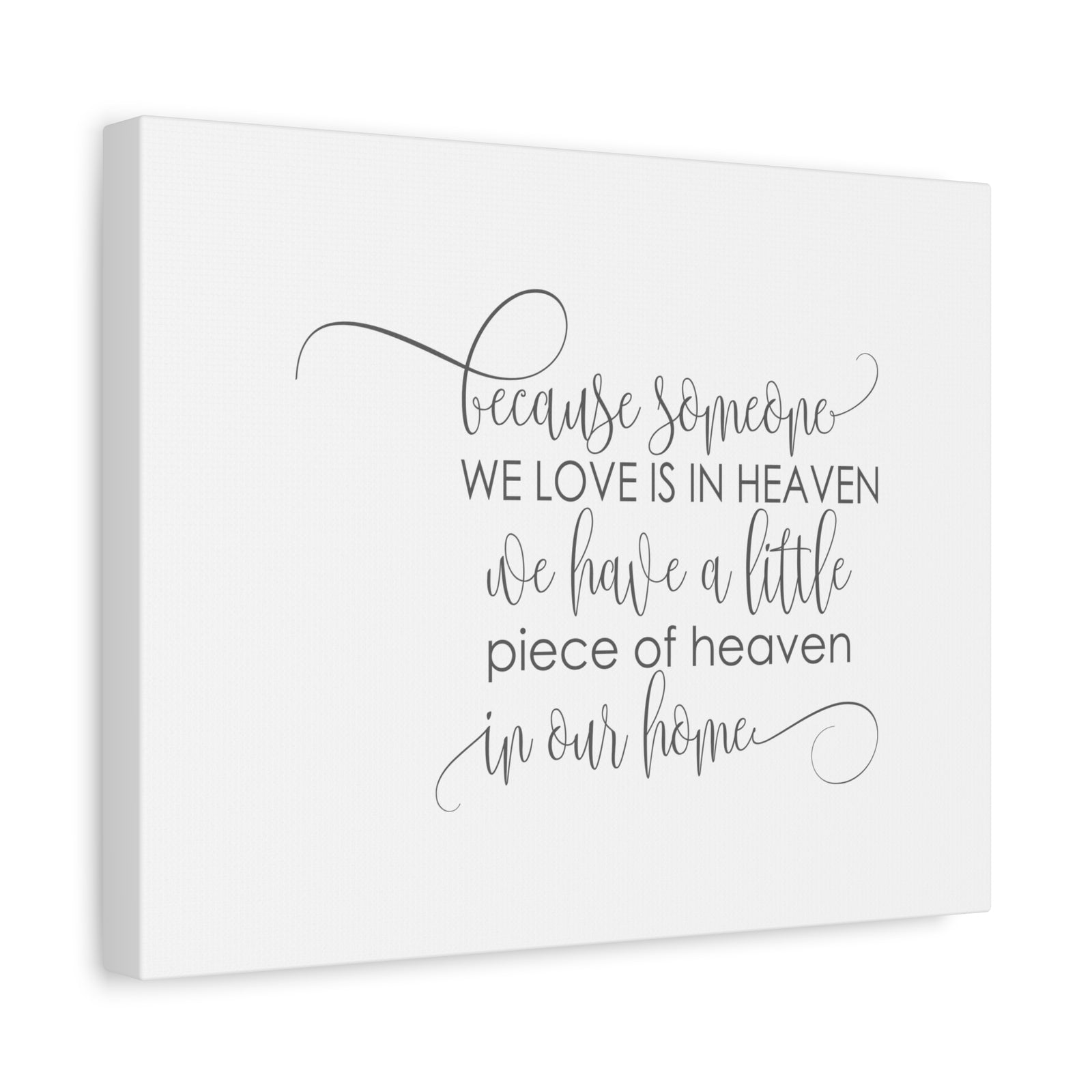 Scripture Canvas Love Is In Heaven PSALM 34:18 Christian Wall Art Bible Verse Print Ready to Hang-Express Your Love Gifts