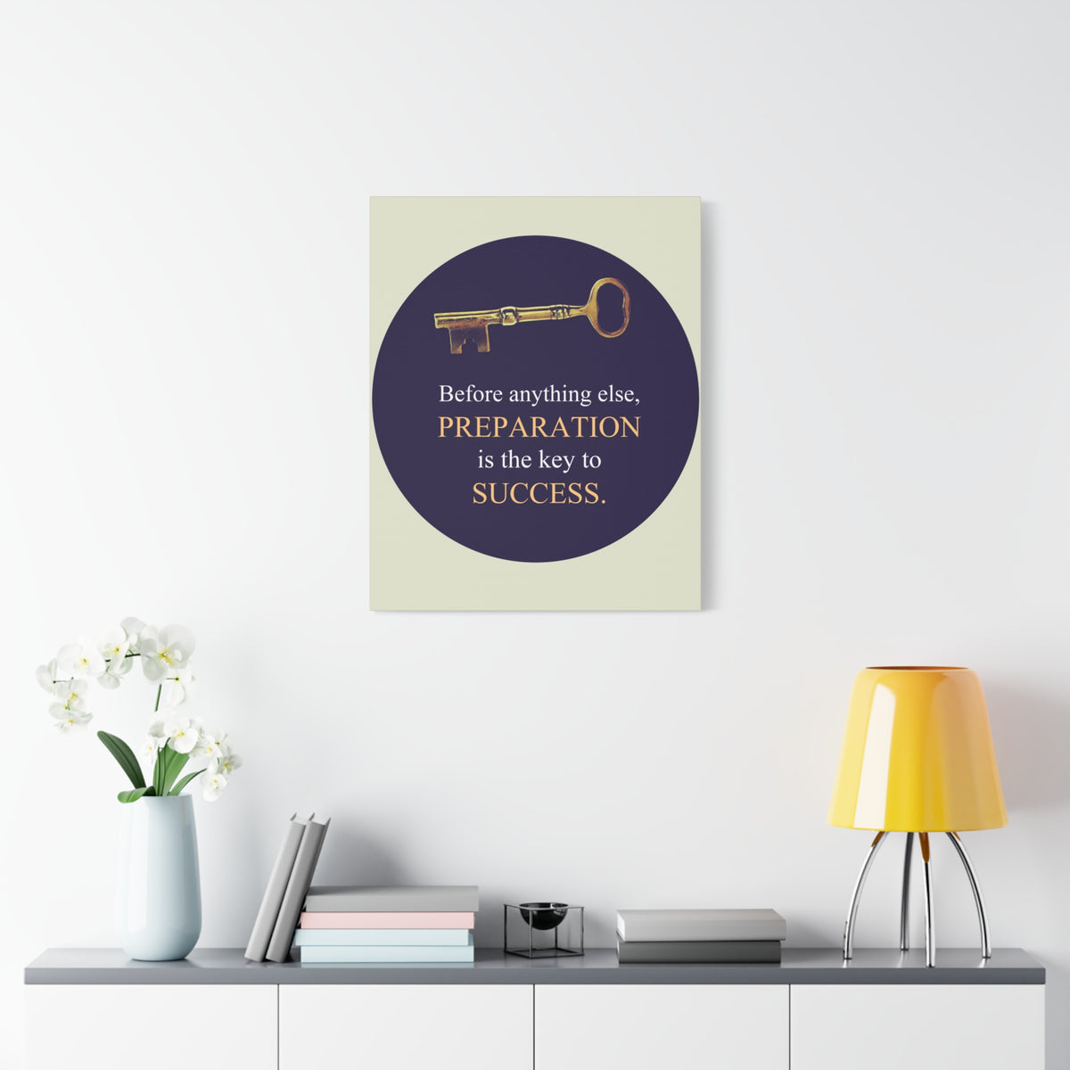 Inspirational Wall Art Preparation Key To Success Motivation Wall Decor for Home Office Gym Inspiring Success Quote Print Ready to Hang-Express Your Love Gifts
