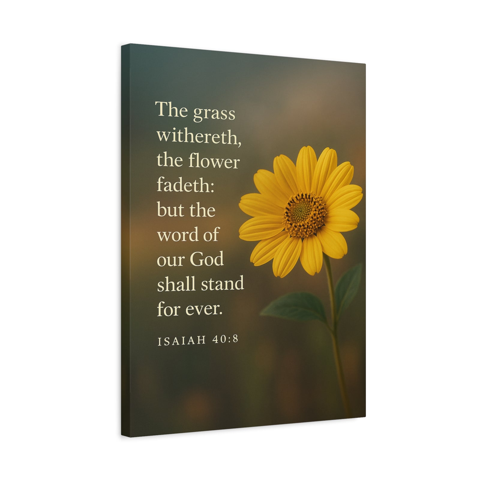 Bible Verse Canvas Isaiah 40:8 Christian Home Décor Wall Art Scripture Ready to Hang Faith Print-Express Your Love Gifts