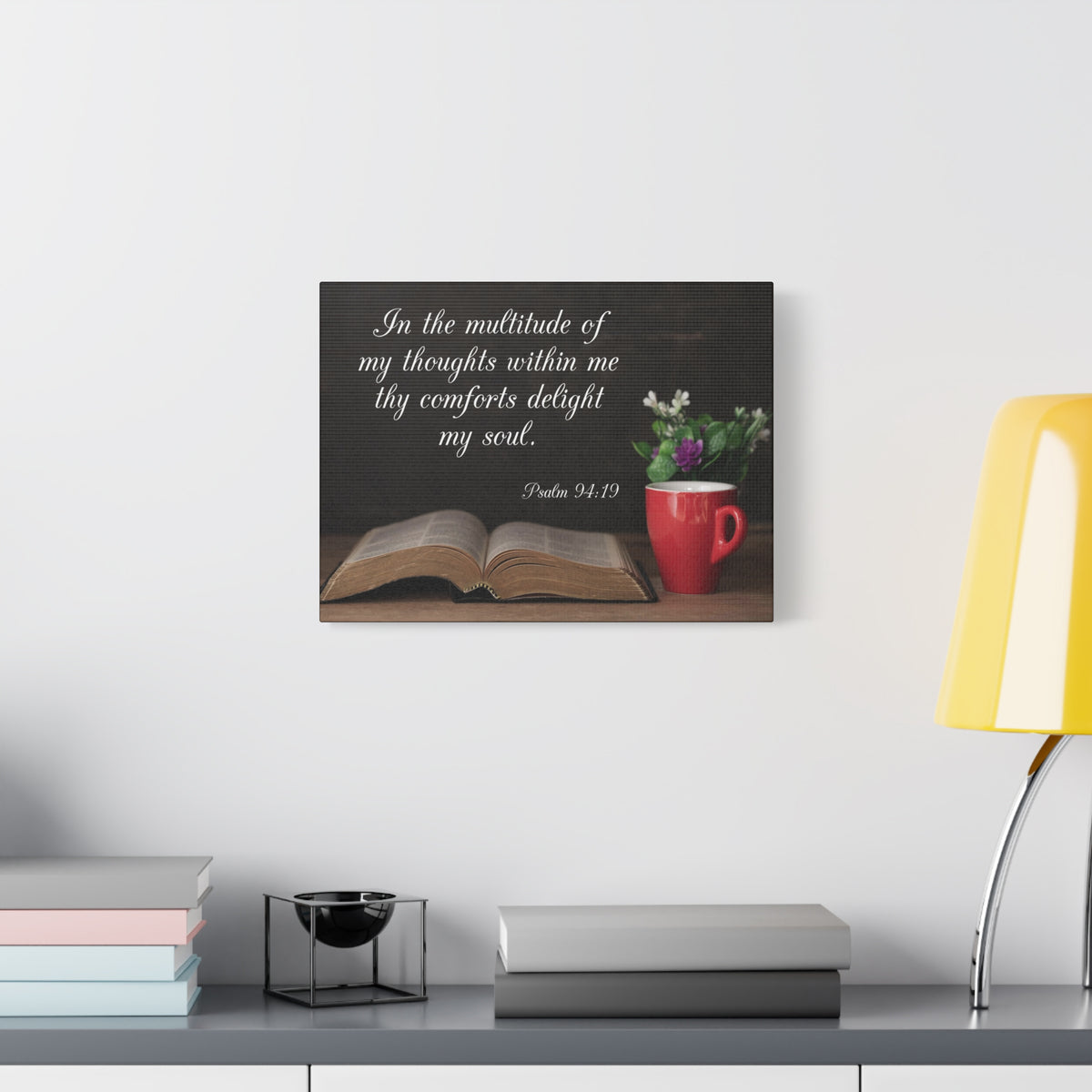 Bible Verse Canvas Delight My Soul Psalm 94:19 Wall Art Christian Home Decor-Express Your Love Gifts