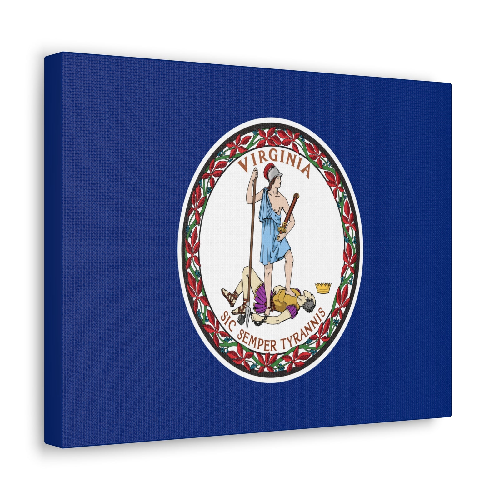 Virginia Stage Flag Canvas Vibrant Wall Art Unframed Home Decor-Express Your Love Gifts