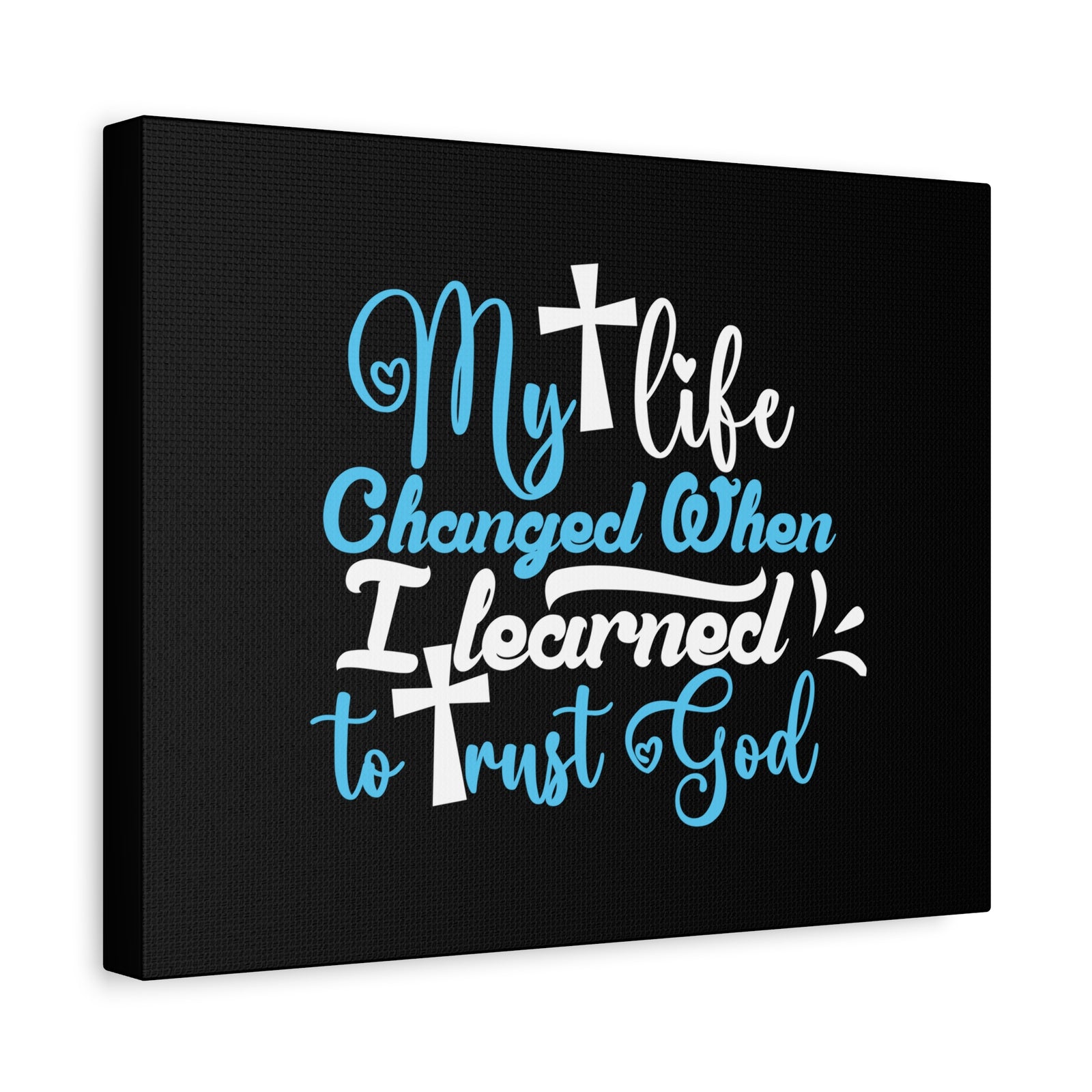 Scripture Canvas I Learned To Trust God Psalm 28:7 Christian Wall Art Bible Verse Print Ready to Hang-Express Your Love Gifts