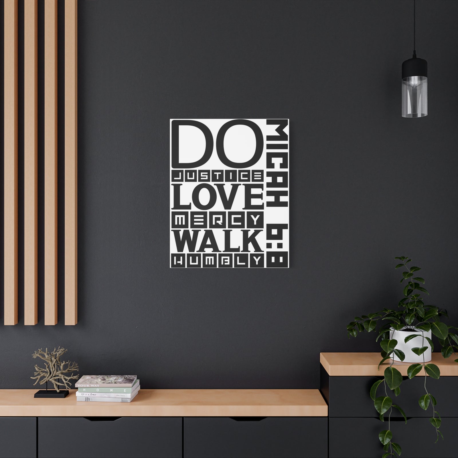 Scripture Walls Micah 6:8 DO Justice Bible Verse Canvas Christian Wall Art Ready to Hang Unframed-Express Your Love Gifts