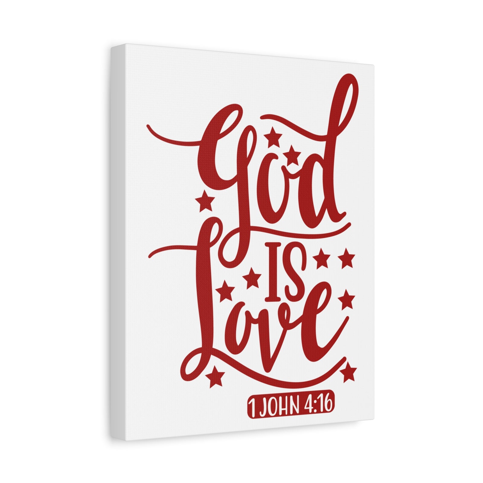 Scripture Canvas 1 John 4:16 God Is Love Christian Wall Art Bible Verse Print Ready to Hang-Express Your Love Gifts