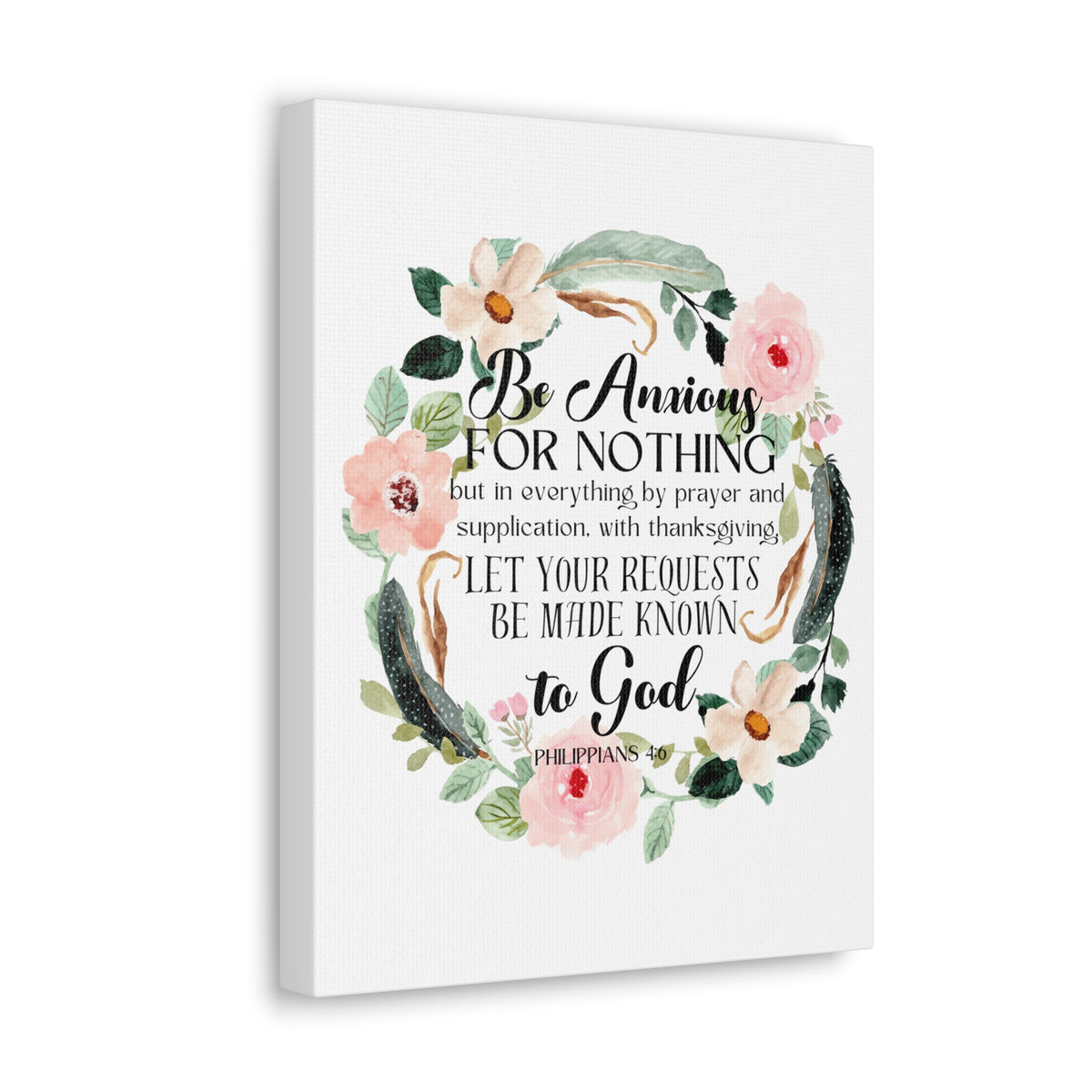 Scripture Walls Philippians 4:6 Be Anxious Bible Verse Canvas Christian Wall Art Ready to Hang Unframed-Express Your Love Gifts