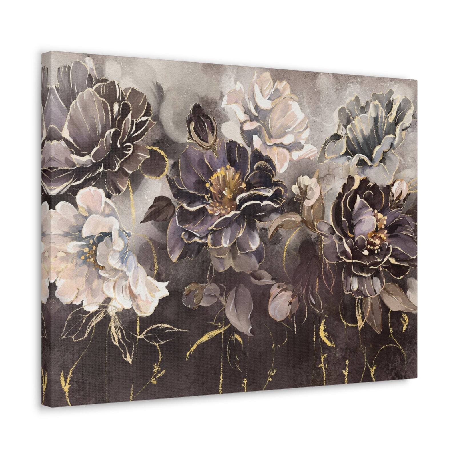 Oil Painting With Flower Rose & Leaves Flower Canvas Wall Art for Home Decor Ready-to-Hang-Express Your Love Gifts