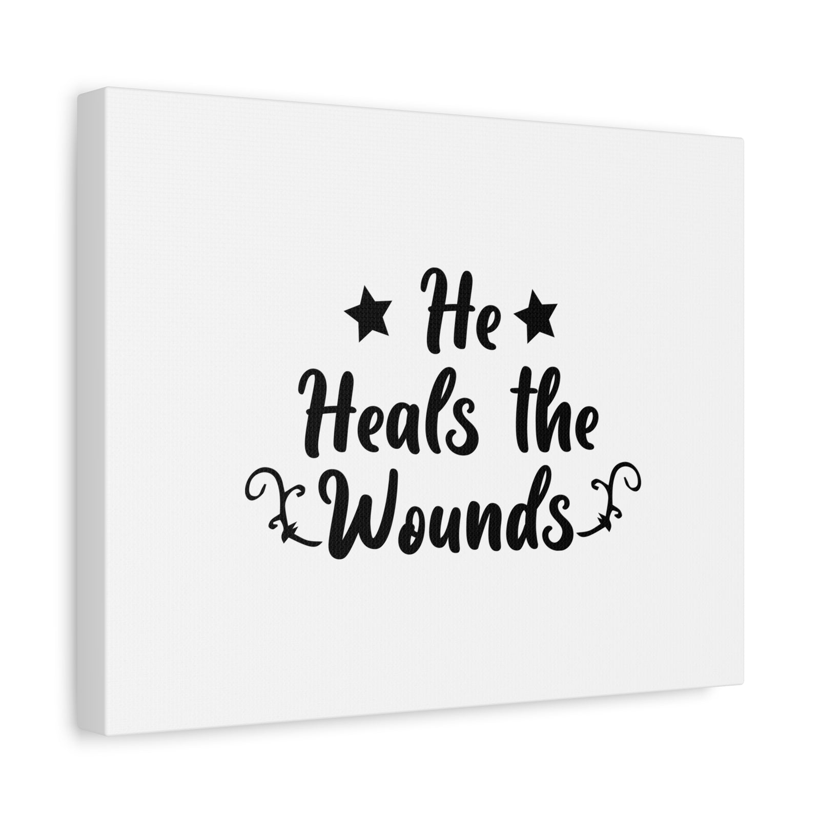 Scripture Canvas He Heals The Wounds Psalm 147:3 Christian Wall Art Bible Verse Print Ready to Hang-Express Your Love Gifts