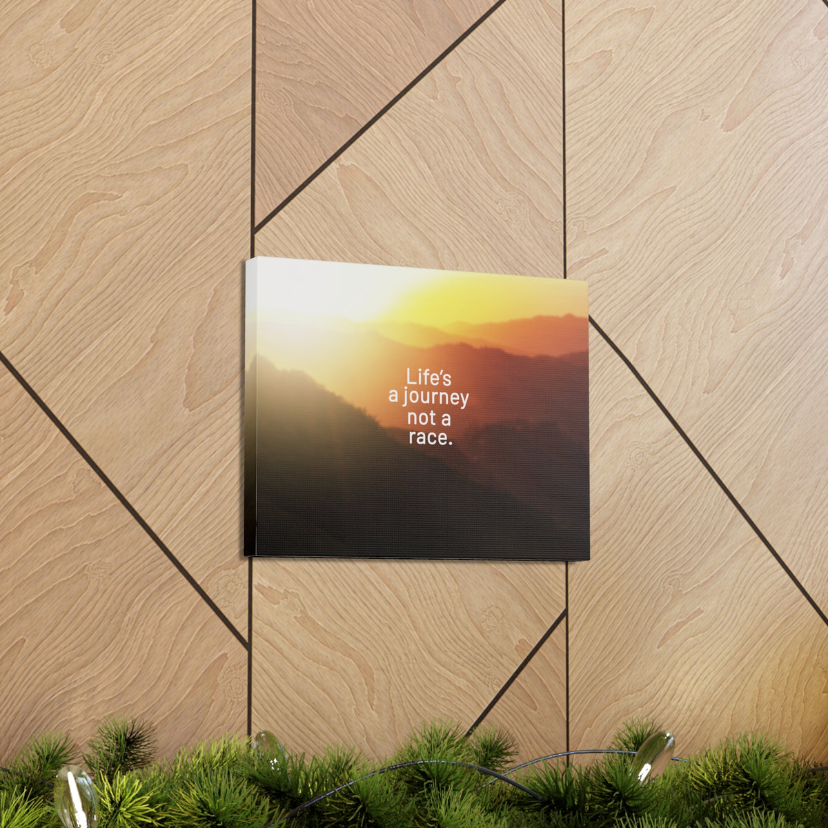 Scripture Walls Inspirational Quote Canvas Life's A Journey Not A Race Wall Art Motivational Motto Inspiring Prints Artwork Decor Ready to Hang-Express Your Love Gifts