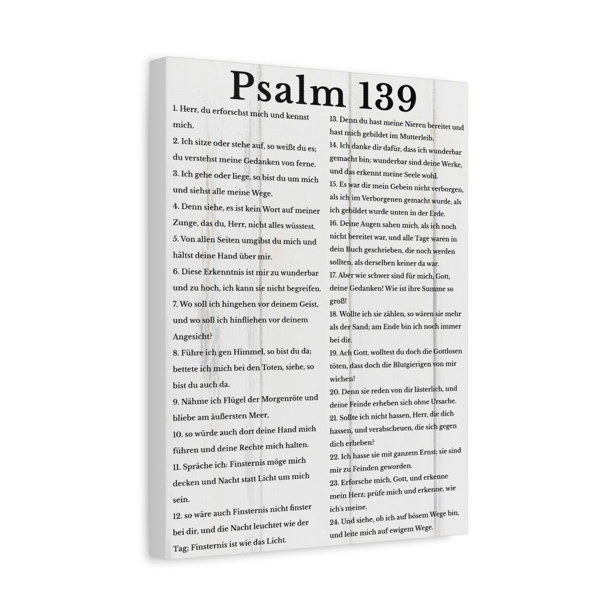 Scripture Walls Psalm 139 German White Bible Verse Canvas Christian Wall Art Ready to Hang Unframed-Express Your Love Gifts