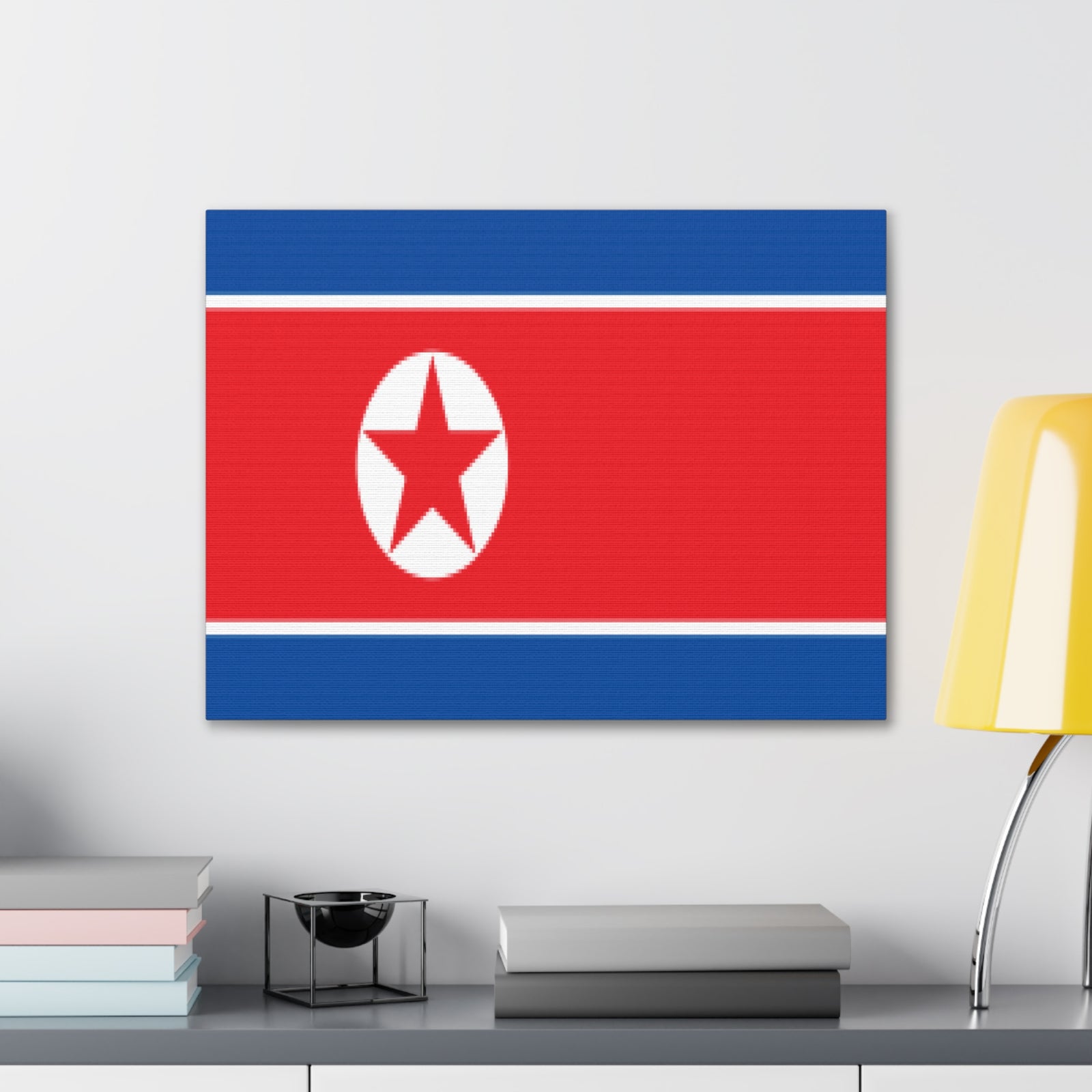 North Korea Country Flag Canvas Vibrant Wall Art Unframed Home Decor-Express Your Love Gifts