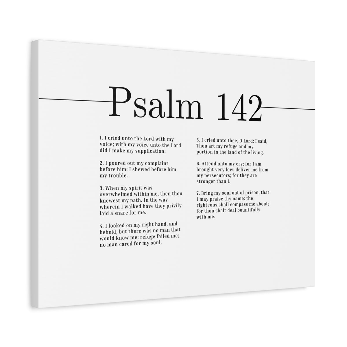 Scripture Canvas Praise Thy Name Psalm 142 Christian Wall Art Bible Verse Print Ready to Hang-Express Your Love Gifts