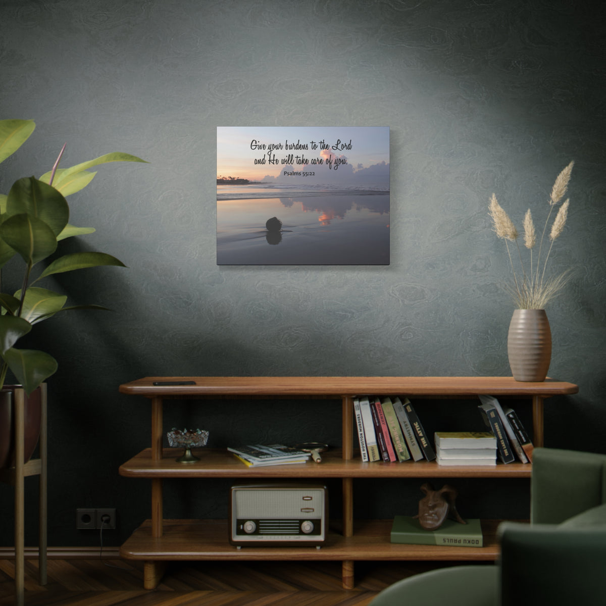 Scripture Walls Care Of You Psalms 55:22 Bible Verse Canvas Christian Wall Art Ready to Hang-Express Your Love Gifts