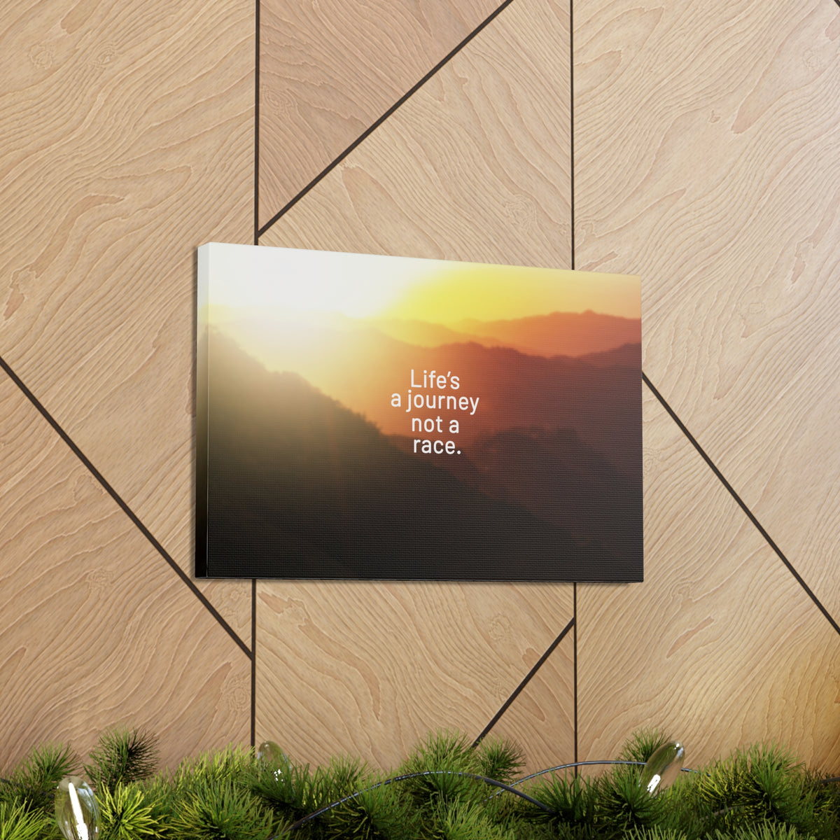 Scripture Walls Inspirational Quote Canvas Life's A Journey Not A Race Wall Art Motivational Motto Inspiring Prints Artwork Decor Ready to Hang-Express Your Love Gifts