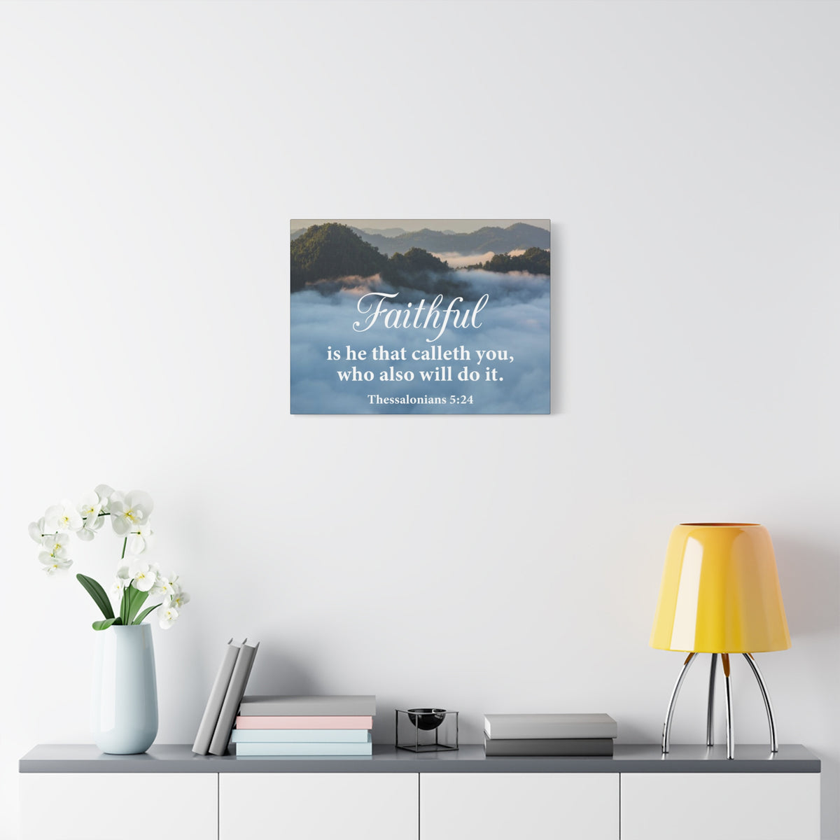 Bible Verse Canvas Faithful 1 Thessalonians 5:24 Wall Art Christian Home Decor-Express Your Love Gifts