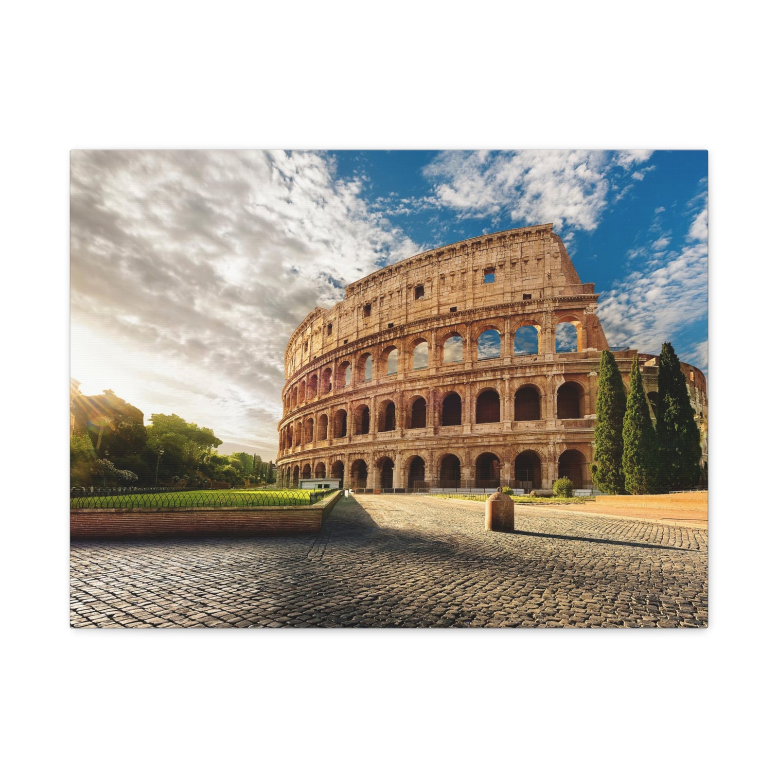 Italy Colosseum in Rome Modern Multicolor Scenic Nature Photography Canvas Home Office Decor Ready to Hang-Express Your Love Gifts