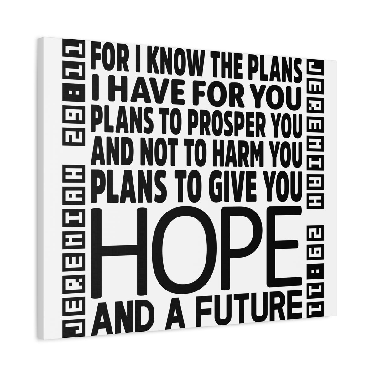 Scripture Walls Jeremiah 29:11 Hope and Future Bible Verse Canvas Christian Wall Art Ready to Hang Unframed-Express Your Love Gifts