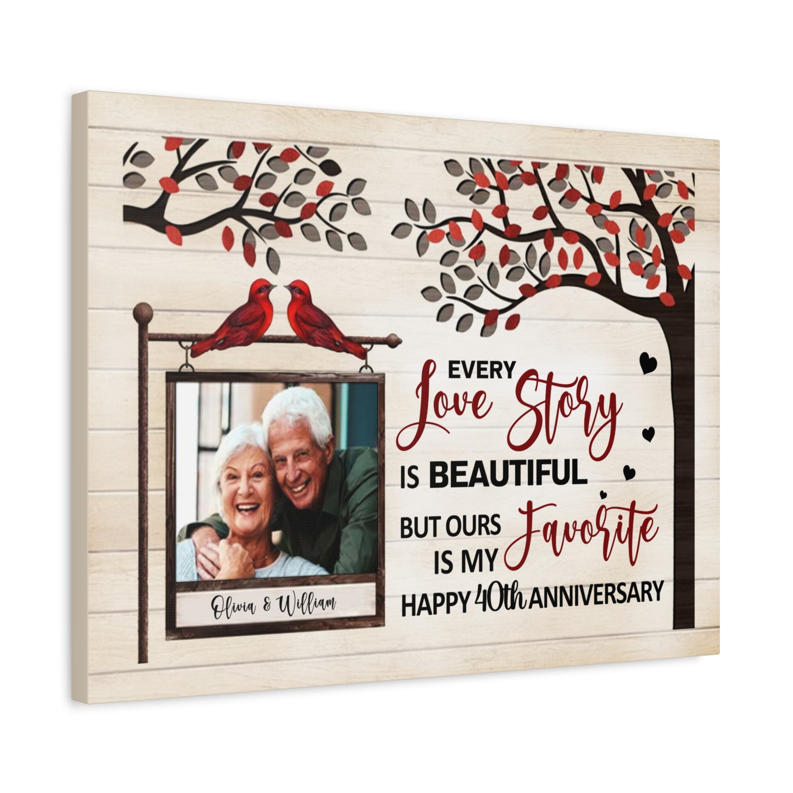 Personalized Every Love Story Is Beautiful, But Ours Is My Favorite – Anniversary Canvas Wall Art-Express Your Love Gifts