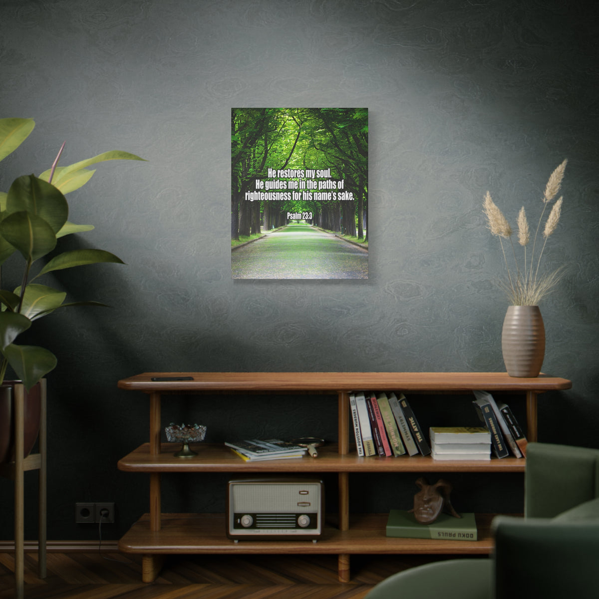 Bible Verse Canvas You Restore My Soul Psalm 23:3 Wall Art Christian Home Decor-Express Your Love Gifts