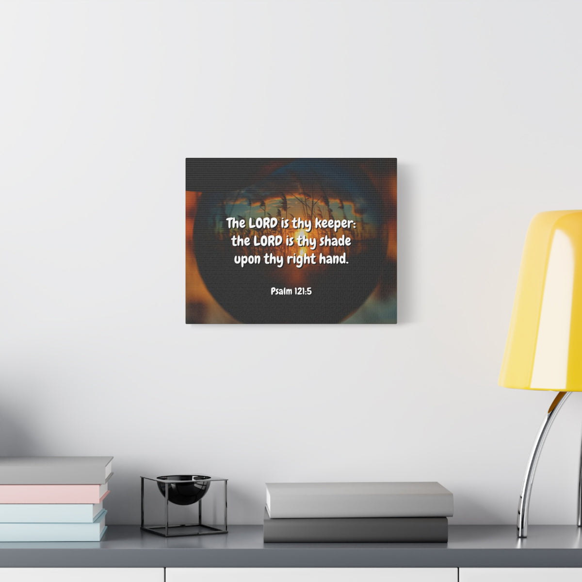 Scripture Canvas Keeper Psalm 121:5 Christian Wall Art Bible Verse Print Ready to Hang-Express Your Love Gifts