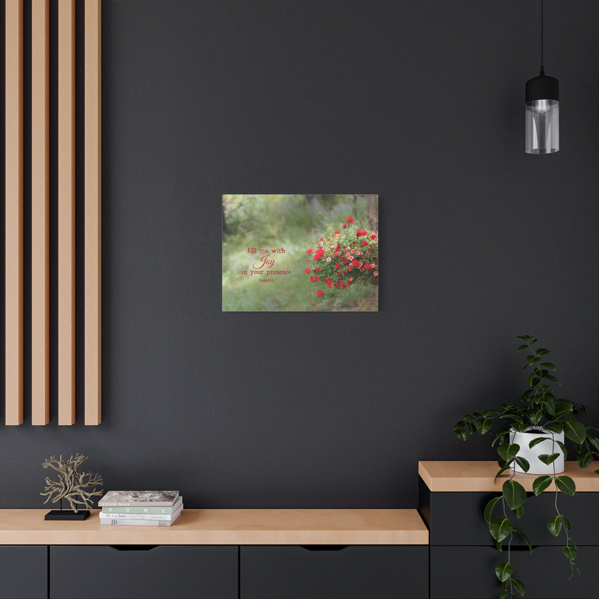 Scripture Canvas Your Presence Psalm 16:11 Christian Wall Art Bible Verse Print Ready to Hang-Express Your Love Gifts
