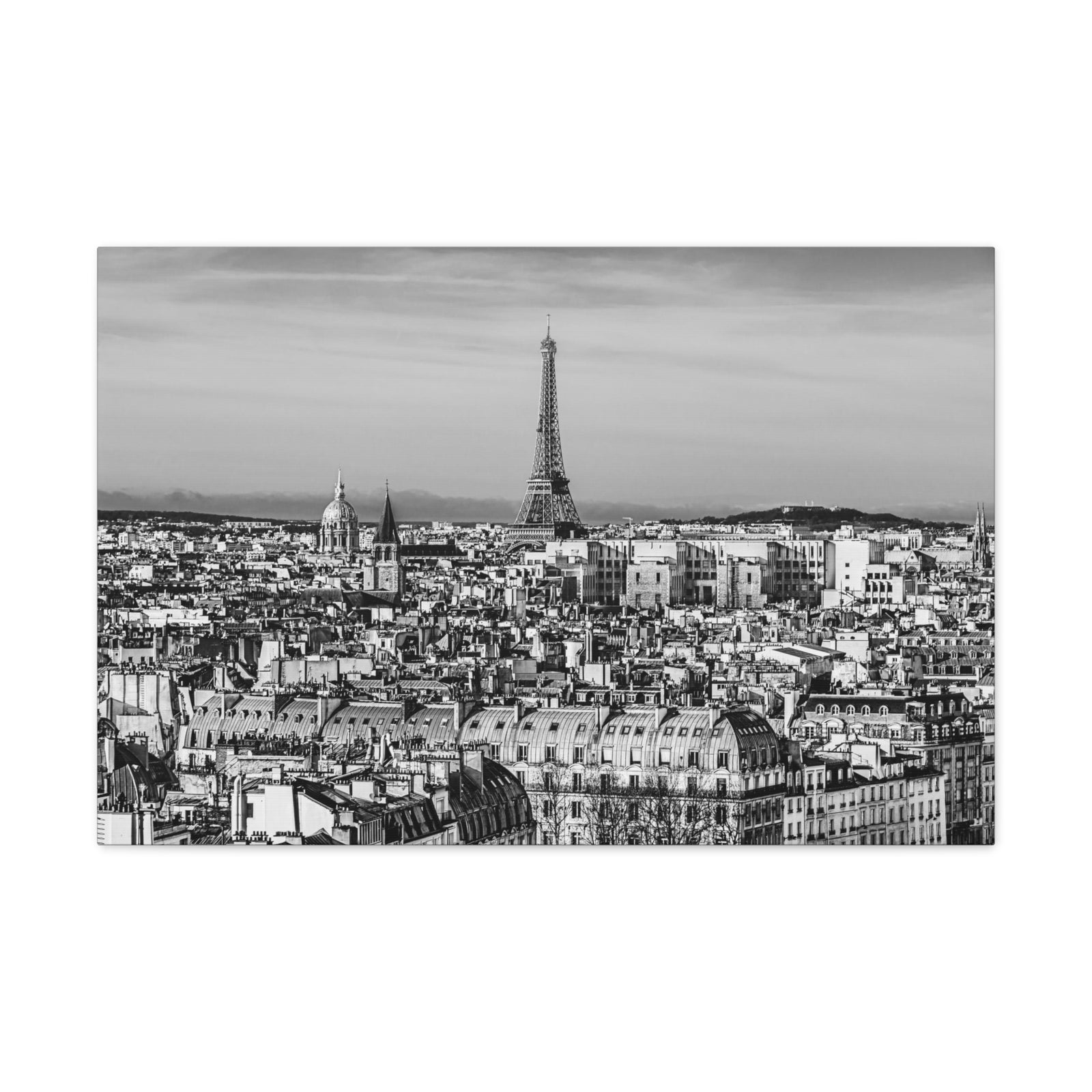 Paris Black And White Skyline Canvas Artwork High-Quality Breathtaking Stunning Cityscape for Home Decor Ready to Hang-Express Your Love Gifts