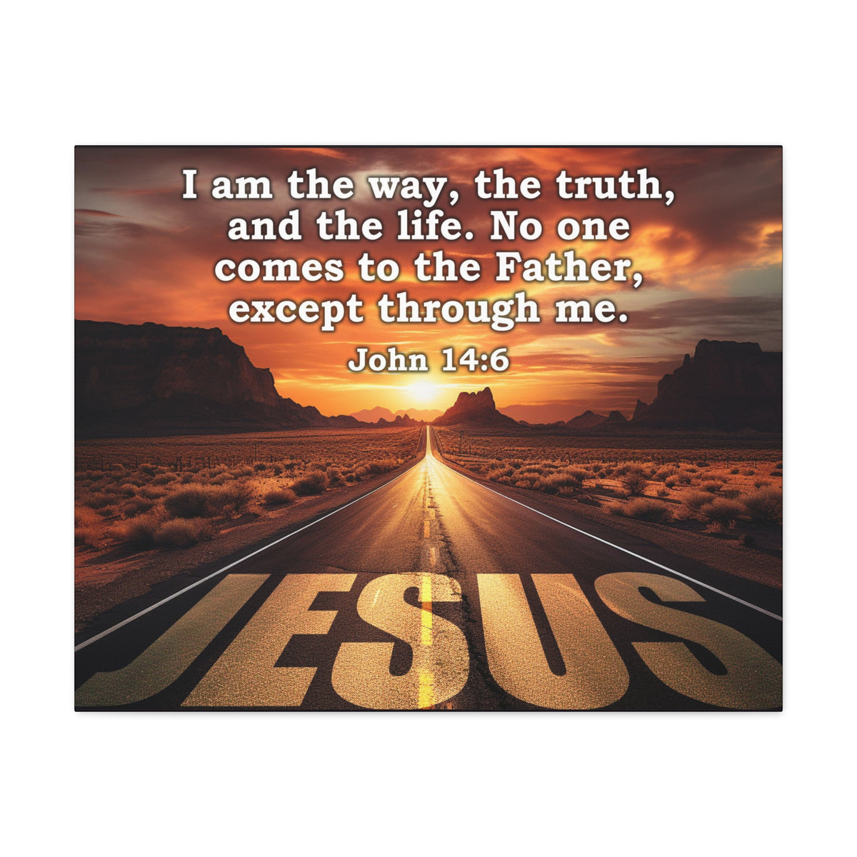 Scripture Walls Way Truth Life John 14:6 Christian Wall Art Print Ready to Hang Unframed-Express Your Love Gifts
