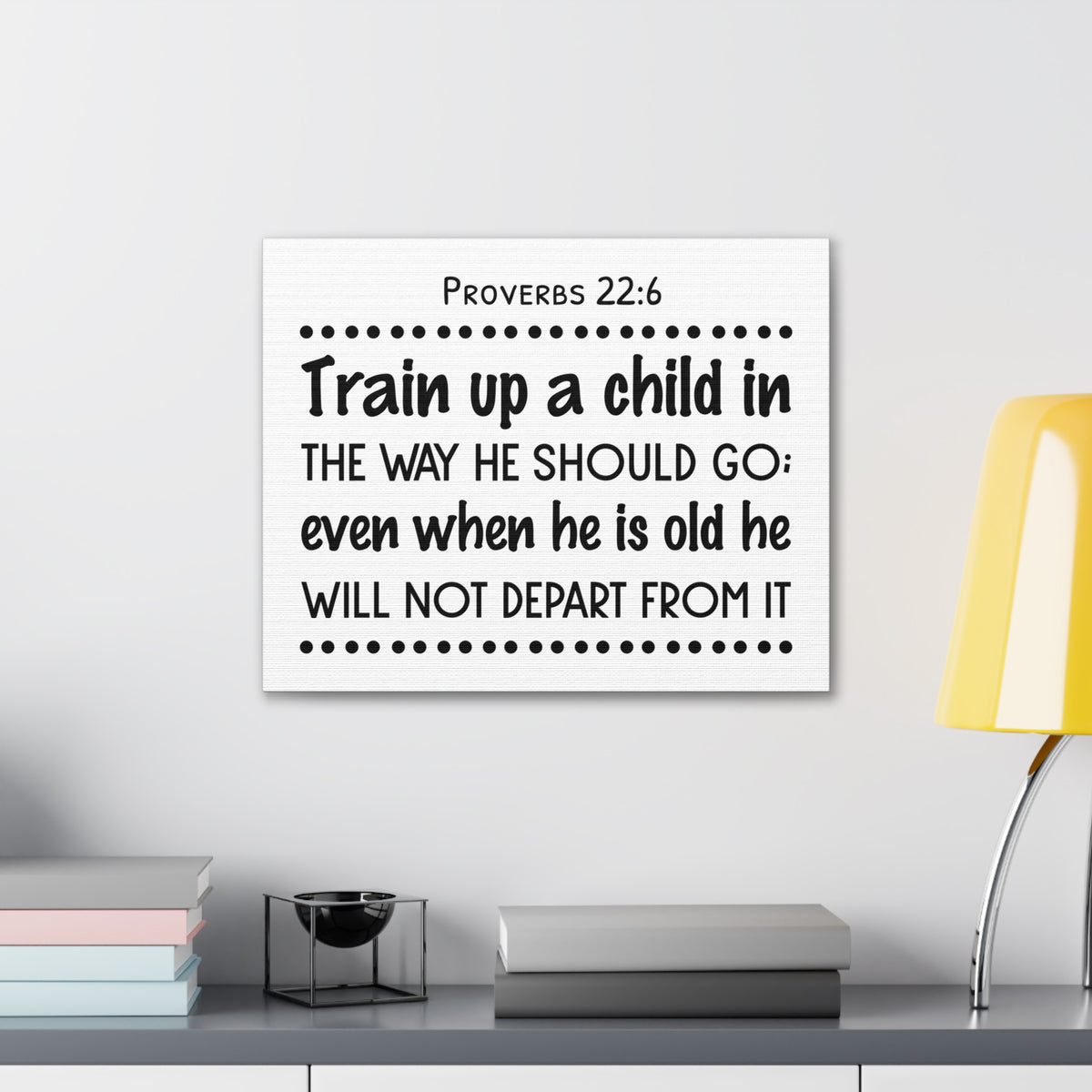 Scripture Walls Train Up A Child In Proverbs 22:6 Bible Verse Canvas Christian Wall Art Ready To Hang-Express Your Love Gifts