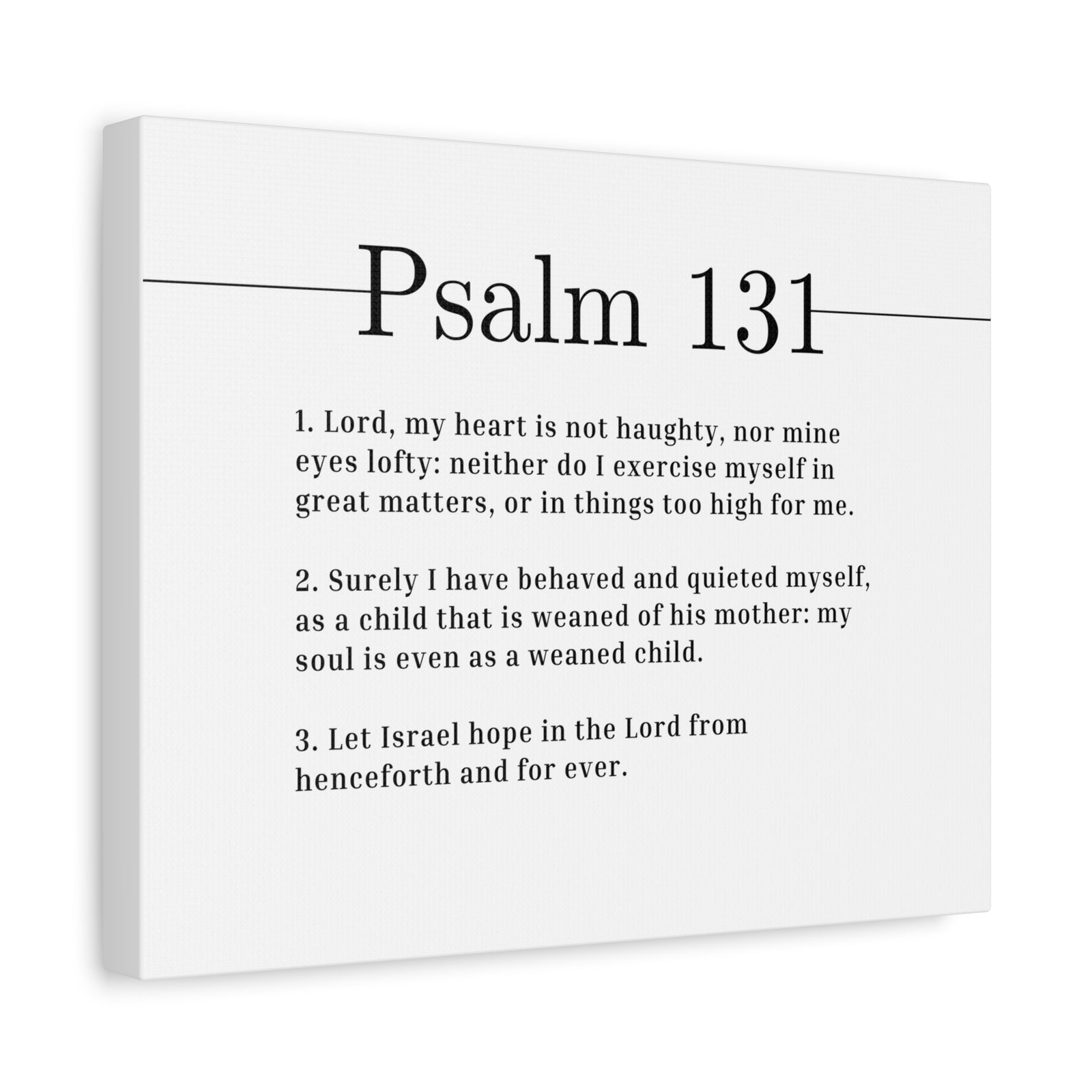 Scripture Canvas Hope In The Lord Psalm 131 Christian Wall Art Bible Verse Print Ready to Hang-Express Your Love Gifts