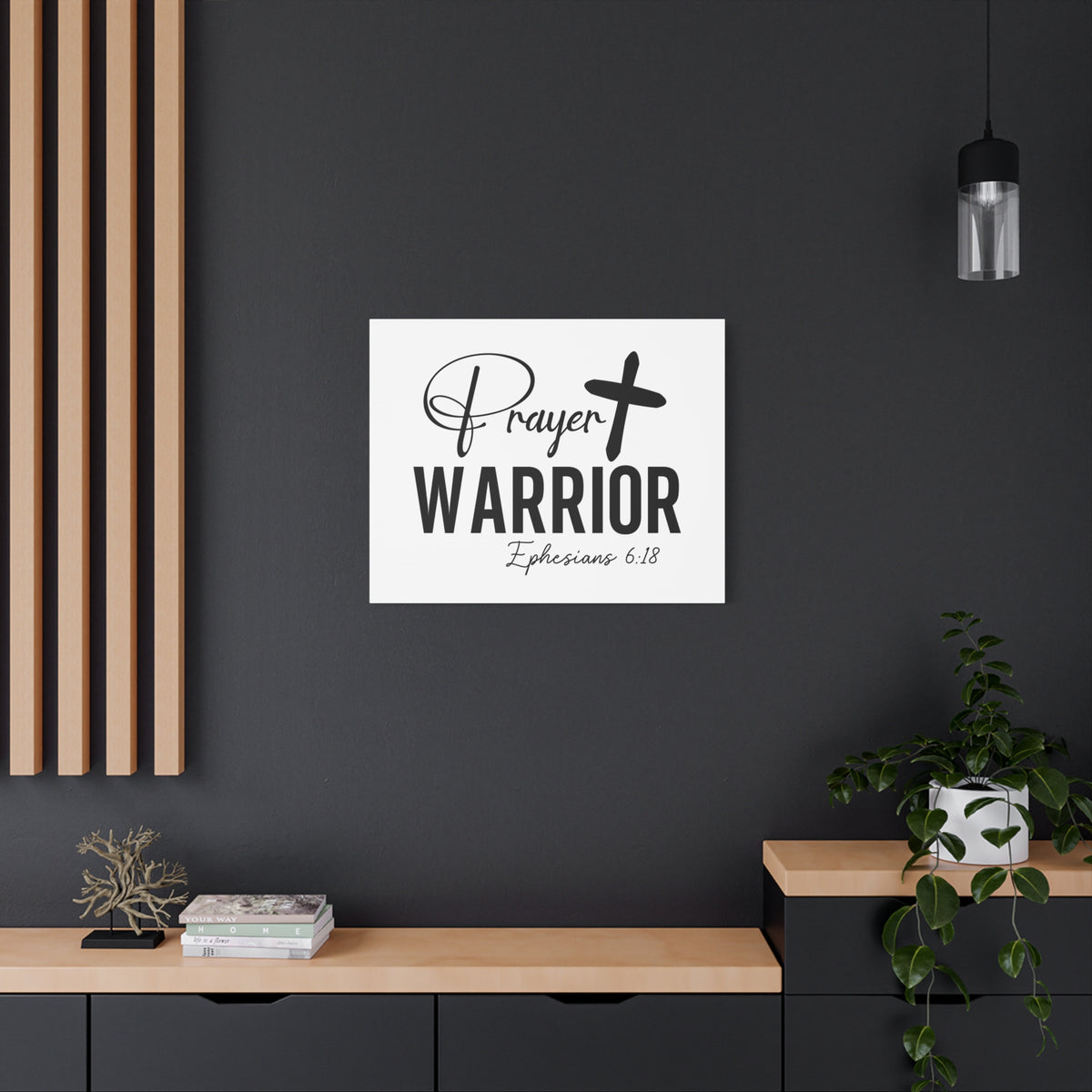 Scripture Walls Ephesians 6:18 Prayer Warrior Bible Verse Canvas Christian Wall Art Ready to Hang Unframed-Express Your Love Gifts