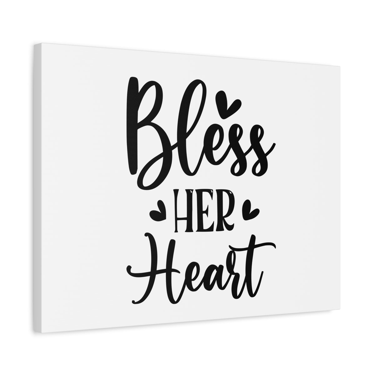 Scripture Canvas Bless Her Heart Psalm 20:4 Christian Wall Art Bible Verse Print Ready to Hang-Express Your Love Gifts