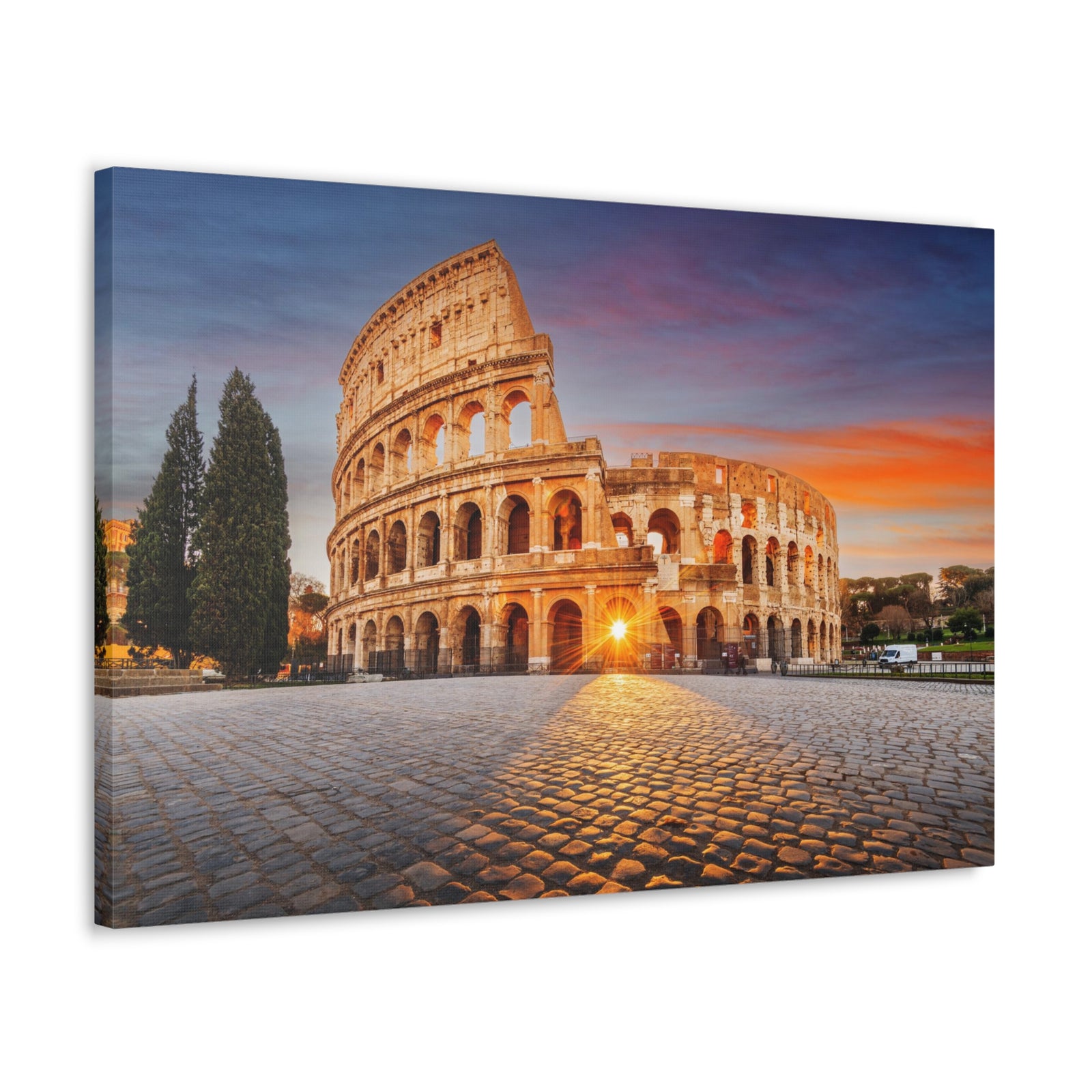 Colosseum in Rome Night Modern Multicolor Scenic Nature Photography Canvas Home Office Decor Ready to Hang-Express Your Love Gifts