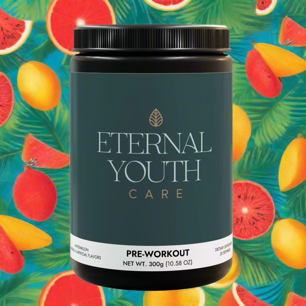 Eternal Youth Care Pre-Workout – Watermelon Flavor Energy & Performance Boost Corn-Free, Lactose-Free (300g)-Express Your Love Gifts