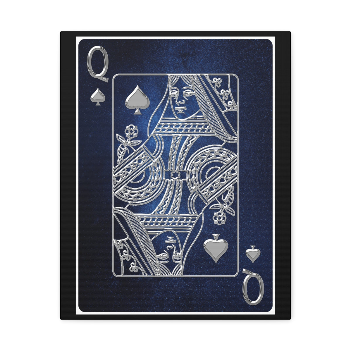 Queen Of Spades Space Background Playing Card Canvas Wall Art for Home Decor Ready-to-Hang-Express Your Love Gifts