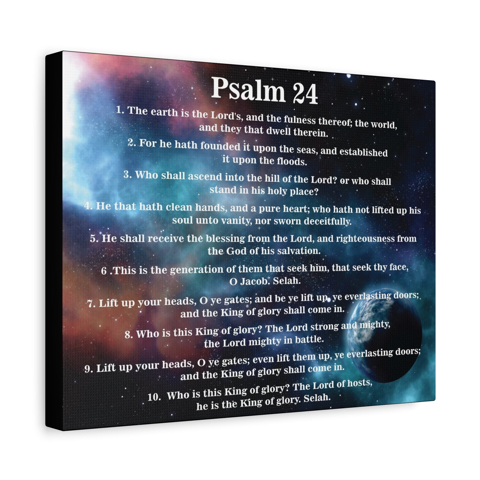 Scripture Canvas Christ is King Psalm 24 Christian Wall Art Bible Verse Print Ready to Hang-Express Your Love Gifts