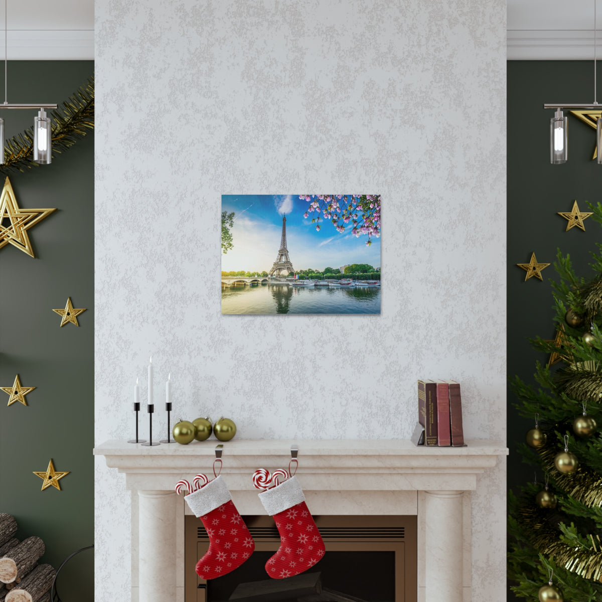 Fantastic View Eiffel Tower France Canvas Artwork High-Quality Breathtaking French City for Home Decor Ready to Hang-Express Your Love Gifts
